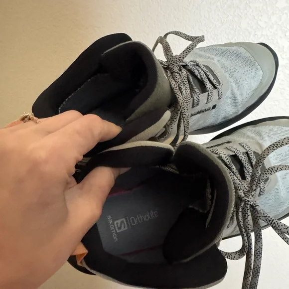 Salomon Outpulse Mid GTX Hiking Boots Men's 7.5 Womens 8.5 Grey - Picture 7 of 12